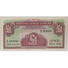 BRITISH MILITARY ARMY . ONE 1 POUND BANKNOTE . 4th SERIES . UNCIRCULATED